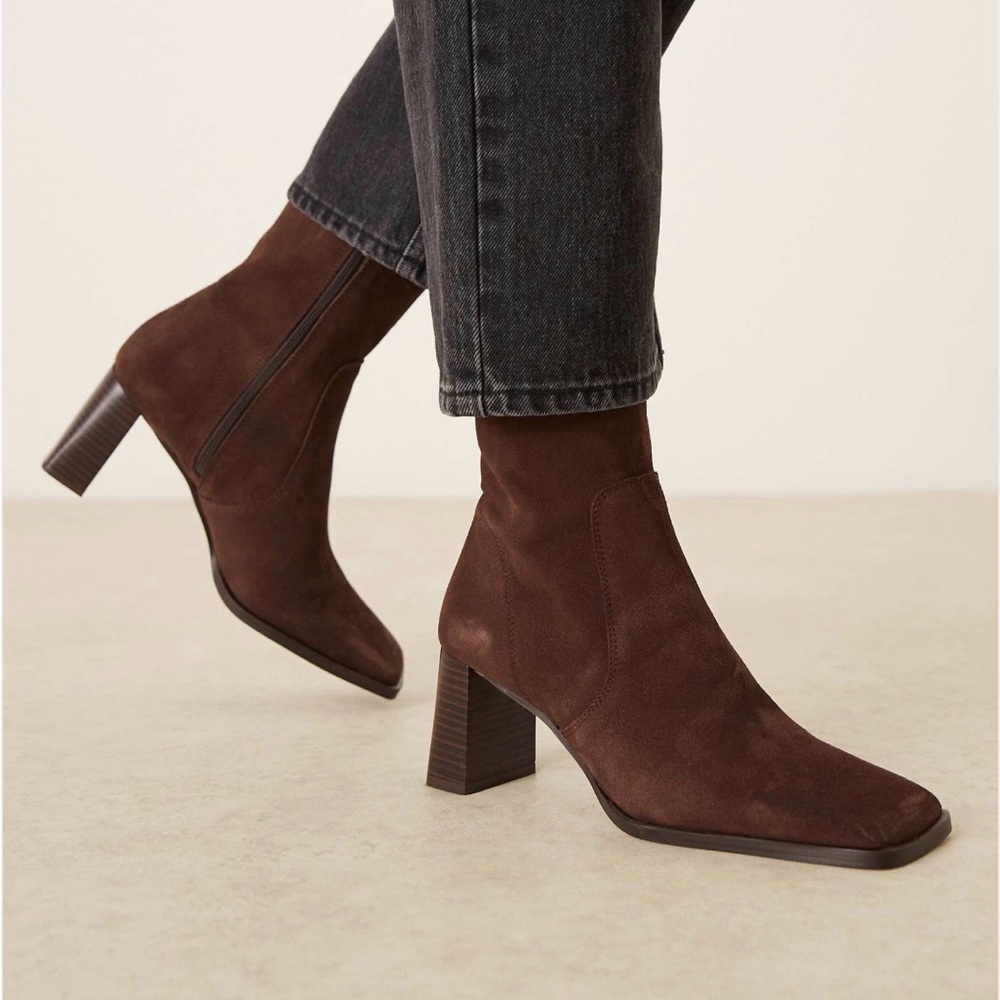 Brown Suede Ankle Boots
